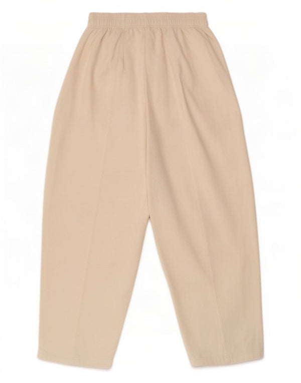 Pantalon de survêtement coupe ample Zara pour femme UK 12 coton blanc moyen