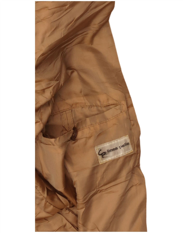 veste en cuir homme vintage UK 38 Cuir Beige Moyen