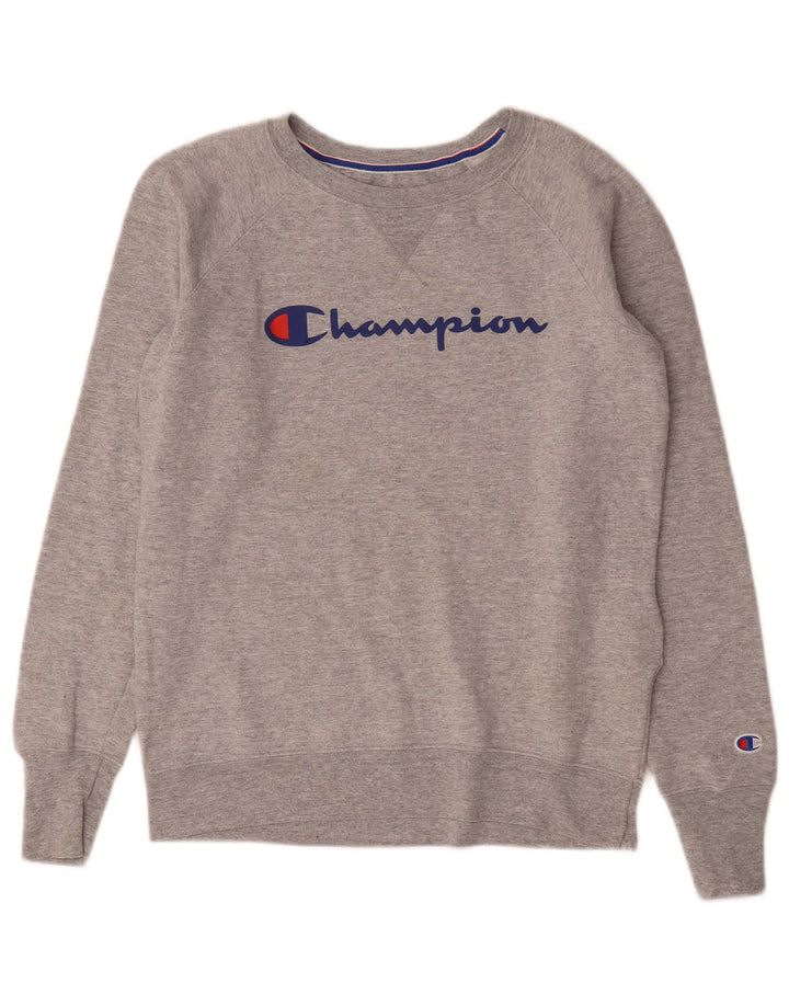 Champion Sweat-Shirt Graphique Homme Petit Gris Coton