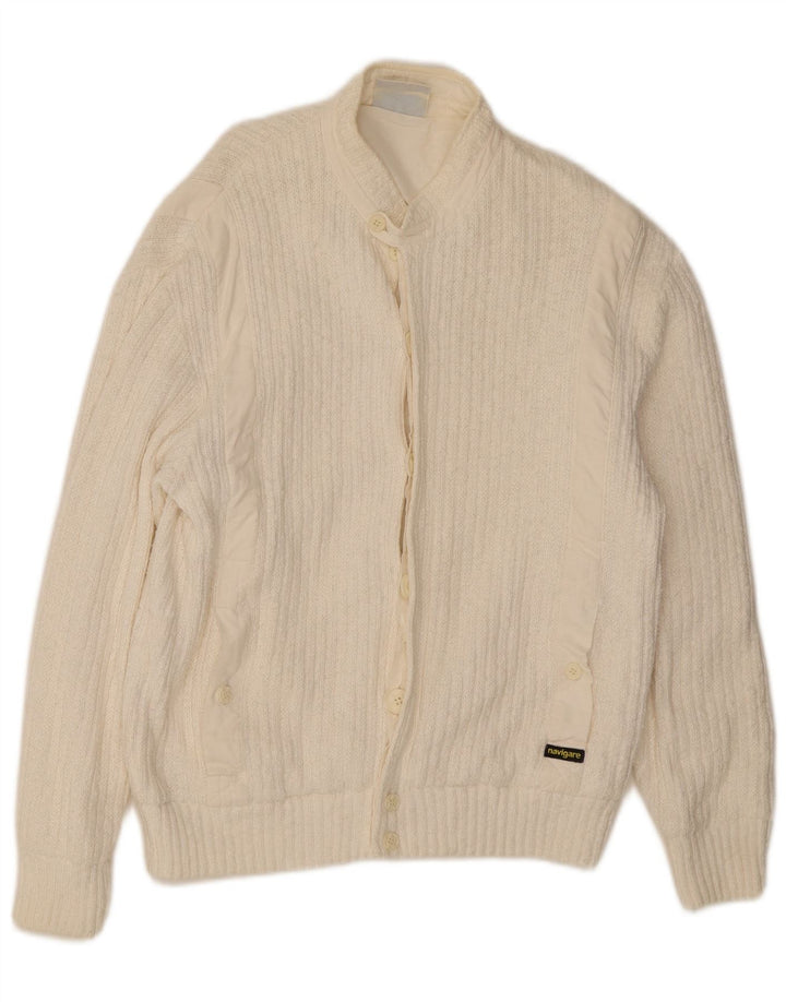 Navigare Pull Cardigan Homme IT 50/52 Blanc Moyen