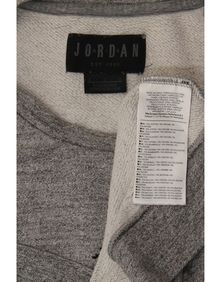 JORDAN Sweat-shirt graphique pour hommes, grand coton gris