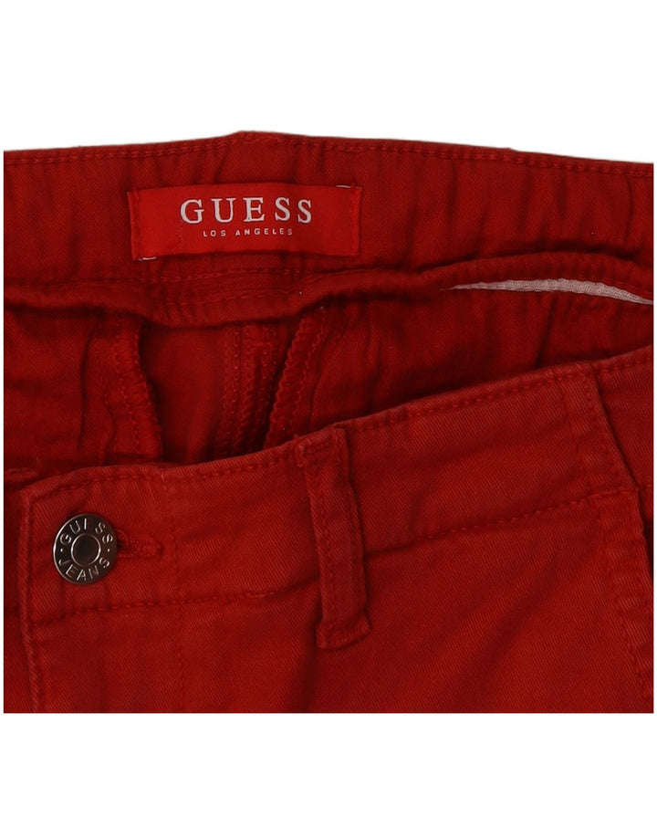 Guess Pantalon Chino Slim Femme W32 L29 Rouge
