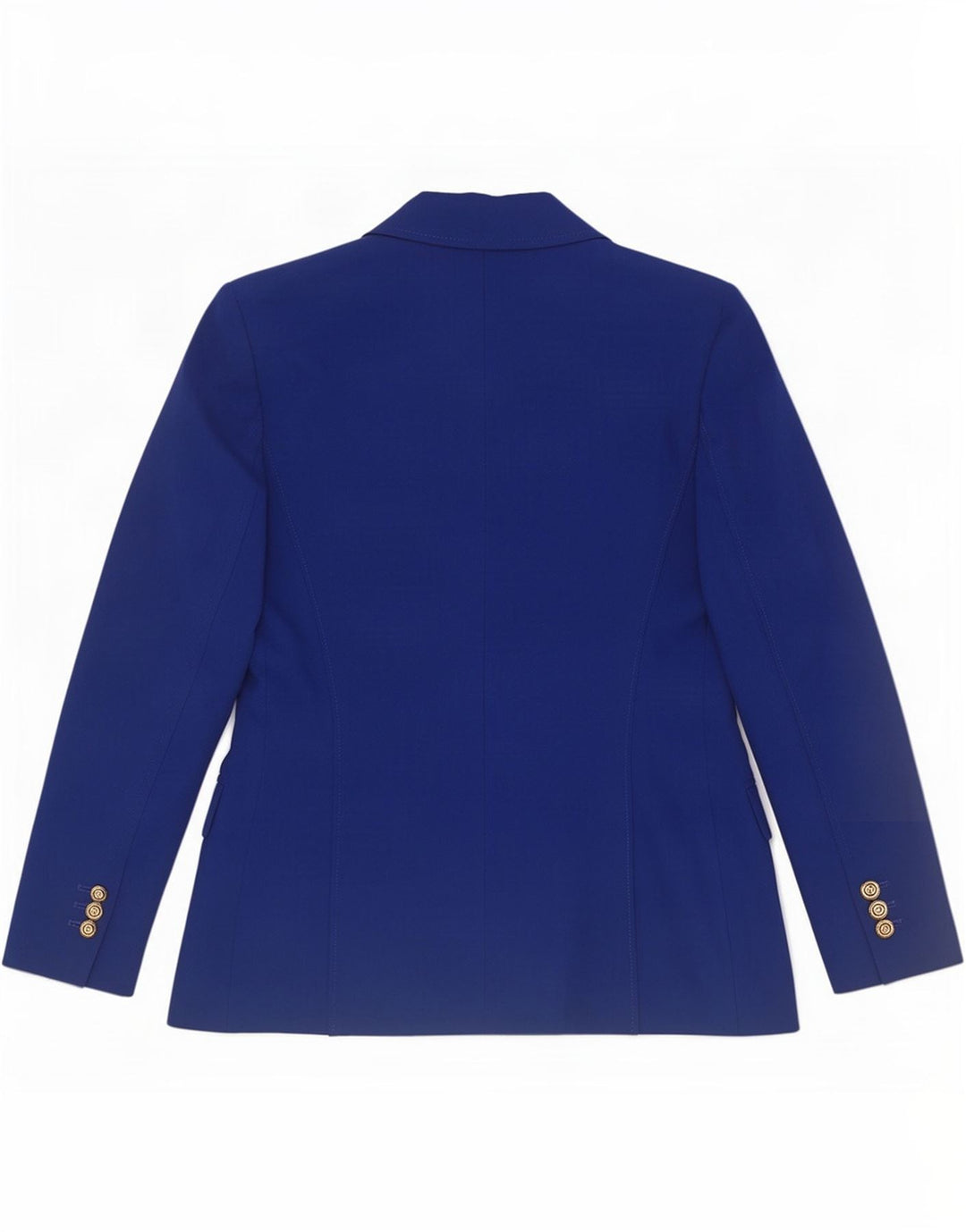 Zara Veste Blazer Double Boutonnage Femme UK 12 Bleu Moyen Polyester
