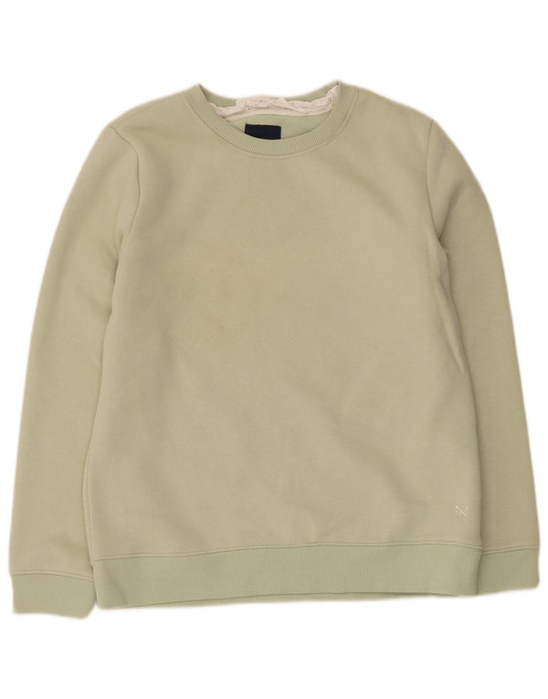 Crew Clothing Sweat-shirt pour femme UK 10 Petit Vert Coton
