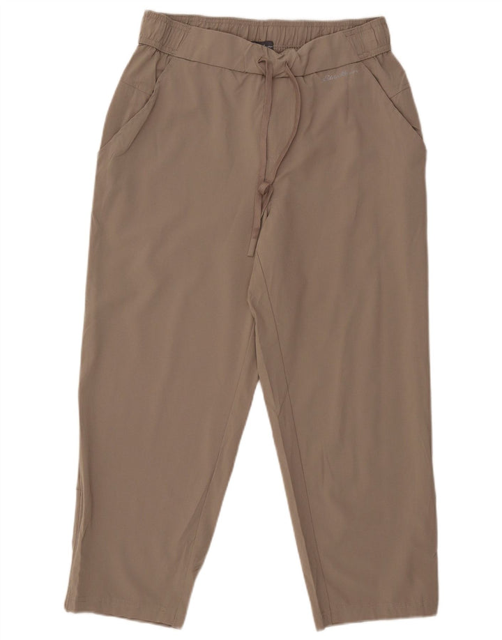 Eddie Bauer Pantalon court fuselé pour femme Medium W30 L24 Gris Polyester