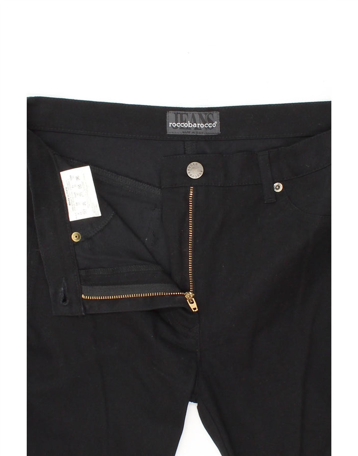 ROCCOBAROCCO Womens Bootcut Casual Trousers IT 44 Medium W30 L29 Black Vintage Roccobarocco and Second-Hand Roccobarocco from Messina Hembry 