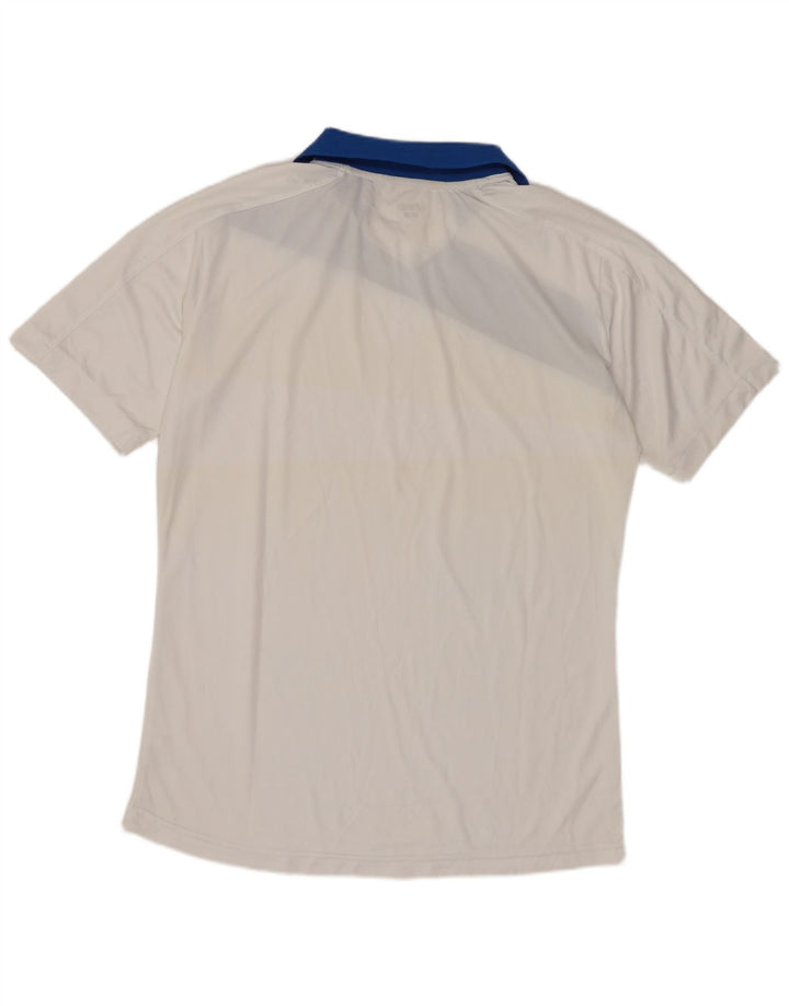 ASICS Polo Homme Blanc Moyen Polyester Colorblock