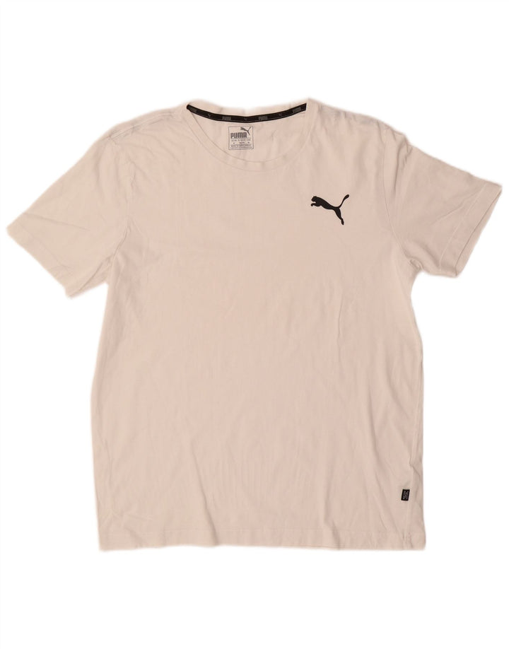 PUMA T-Shirt Homme Blanc Moyen Coton