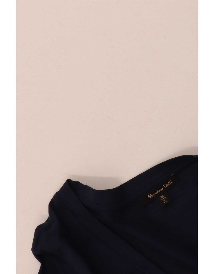 Massimo Dutti Chemisier à manches 3/4 pour femme Bleu marine moyen UK 12
