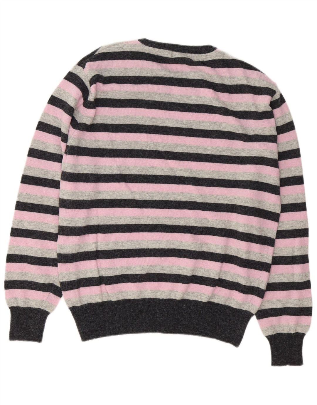 Kappa Pull col rond homme en laine d'agneau rayé rose moyen