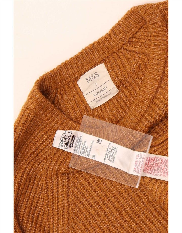 Marks & Spencer Pull Col Bateau Homme Petit Marron Polyamide
