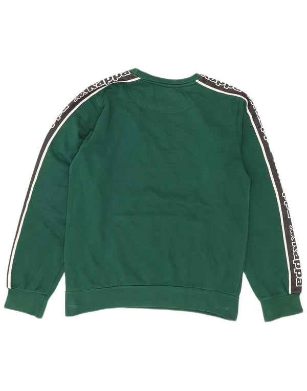 Kappa Sweat-Shirt Graphique Garçon 11-12 Ans Vert Colorblock Coton