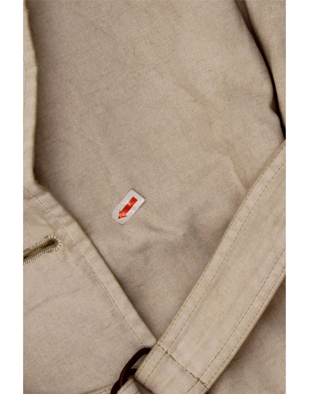 MURPHY & NYE Manteau croisé pour femme UK 14 Coton beige moyen