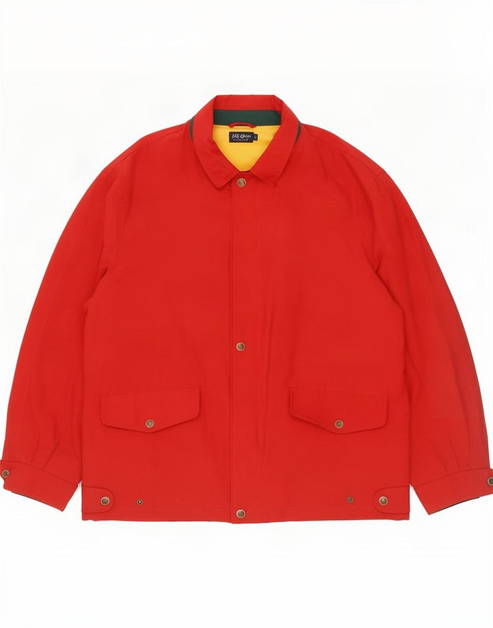 Gant Veste coupe-vent pour homme UK 40 Large Rouge Polyamide