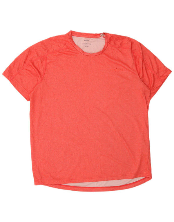Adidas Hommes Climalite T-Shirt Haut Grand Rouge Polyester