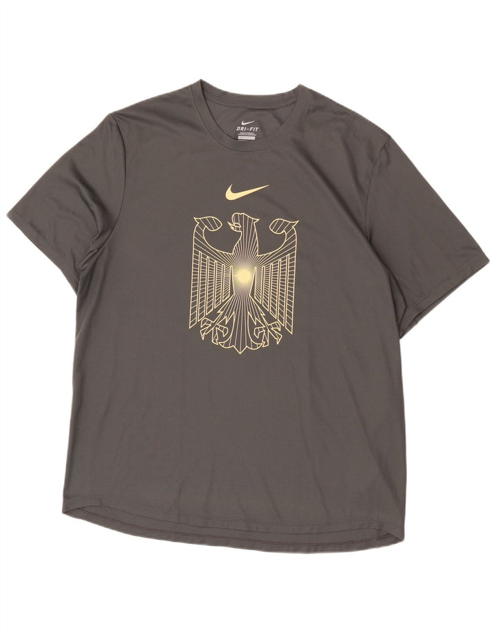 Nike Hommes Dri Fit Graphic T-Shirt Haut Large Gris Polyester
