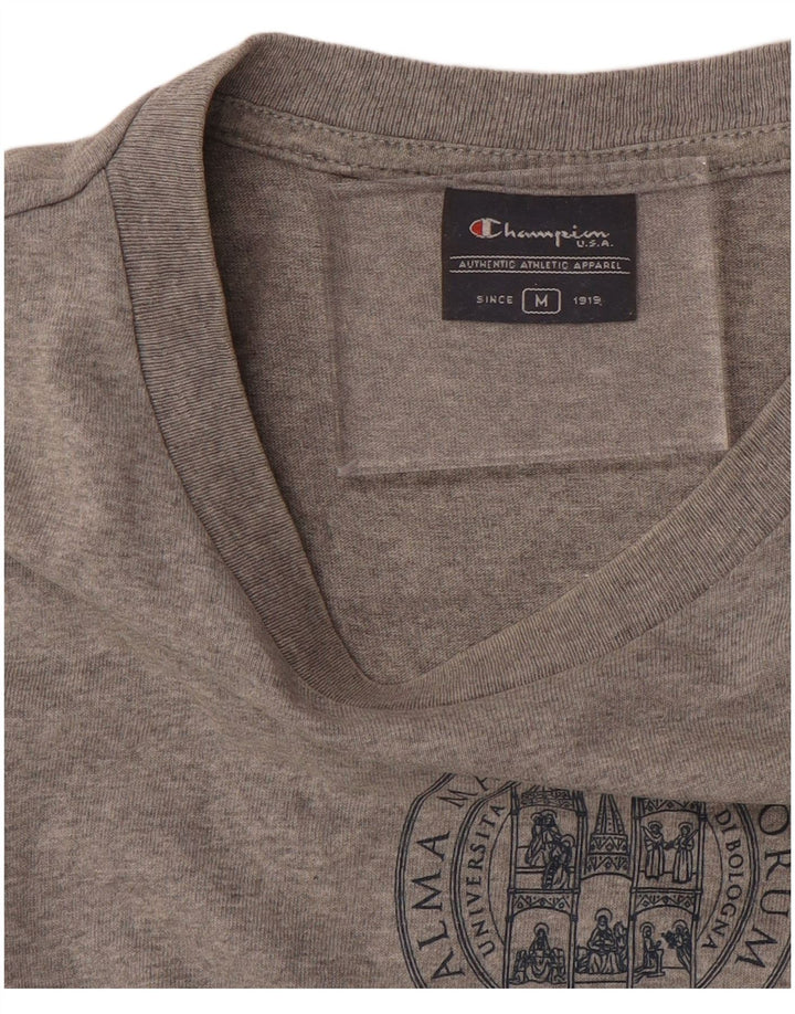 CHAMPION T-Shirt Graphique Homme Gris Moyen