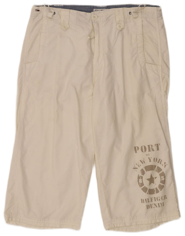 TOMMY HILFIGER Bermuda Graphique Homme Medium W32 Coton Blanc