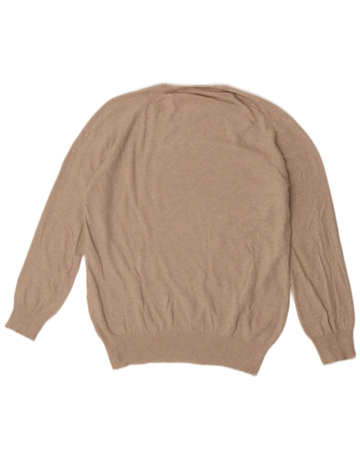 Zara Pull Col Rond Homme Beige Moyen Viscose