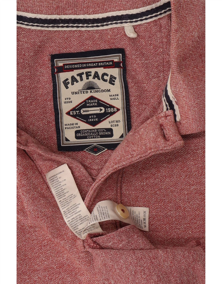 Polo Homme Fat Face Coton Moucheté Rouge Moyen
