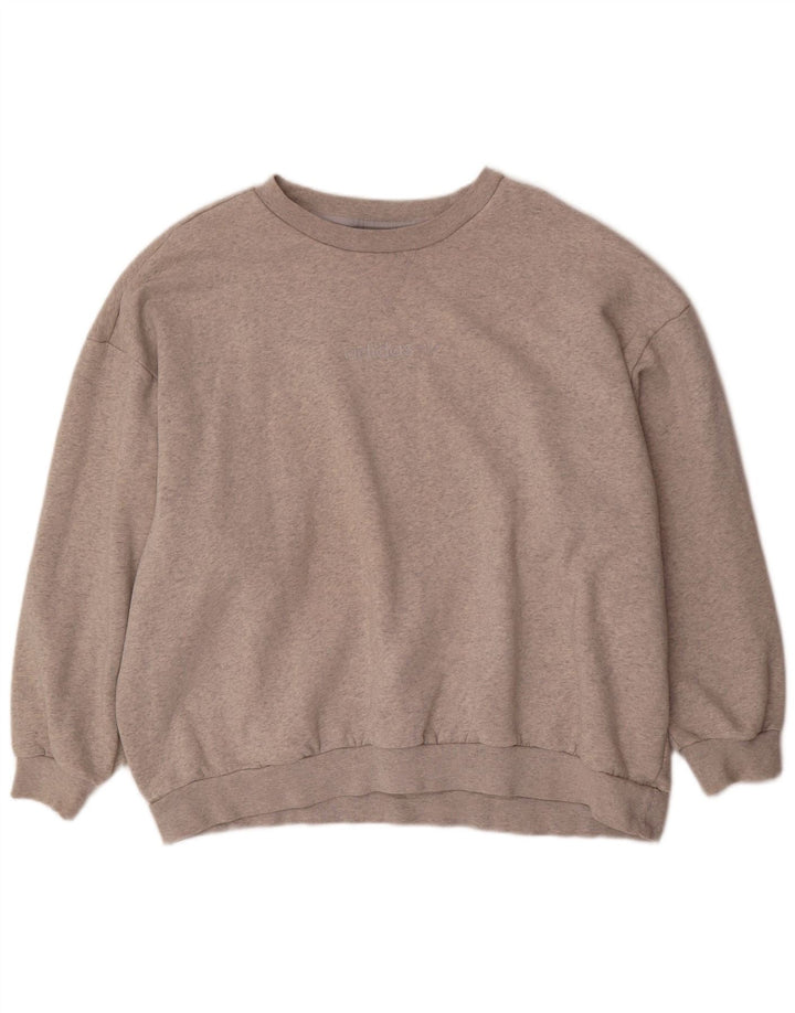 Adidas Sweat-shirt surdimensionné pour femme UK 10 Petit coton gris