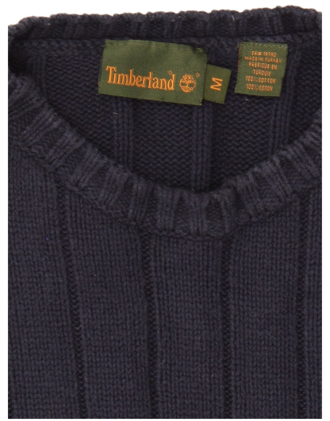 Timberland Pull Ras du Cou Homme Bleu Marine Moyen Coton