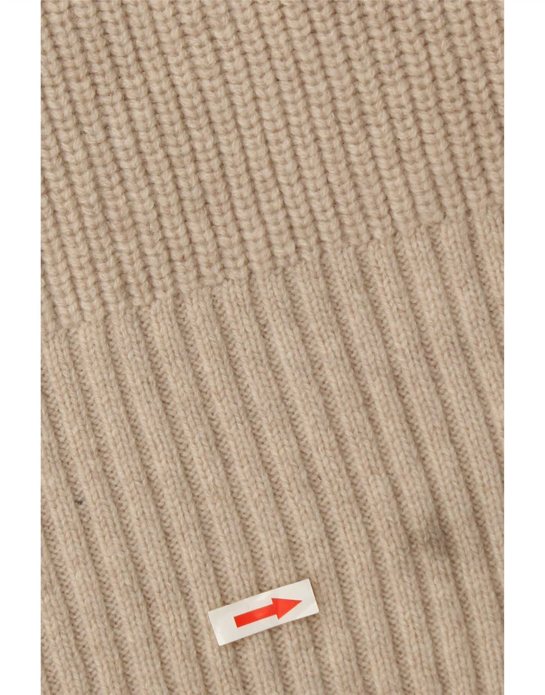 Zara Pull surdimensionné à col roulé pour femme UK 10 Petite laine beige
