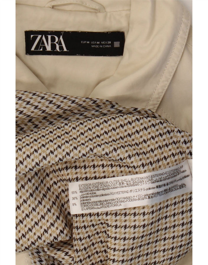 Zara Trench Femme UK 14 Coton Beige Moyen