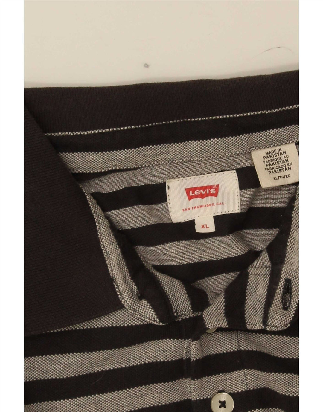 Levi's Polo Homme XL Noir Rayé