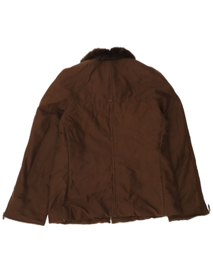 Marella Veste Bomber Femme UK 12 Marron Moyen Polyester