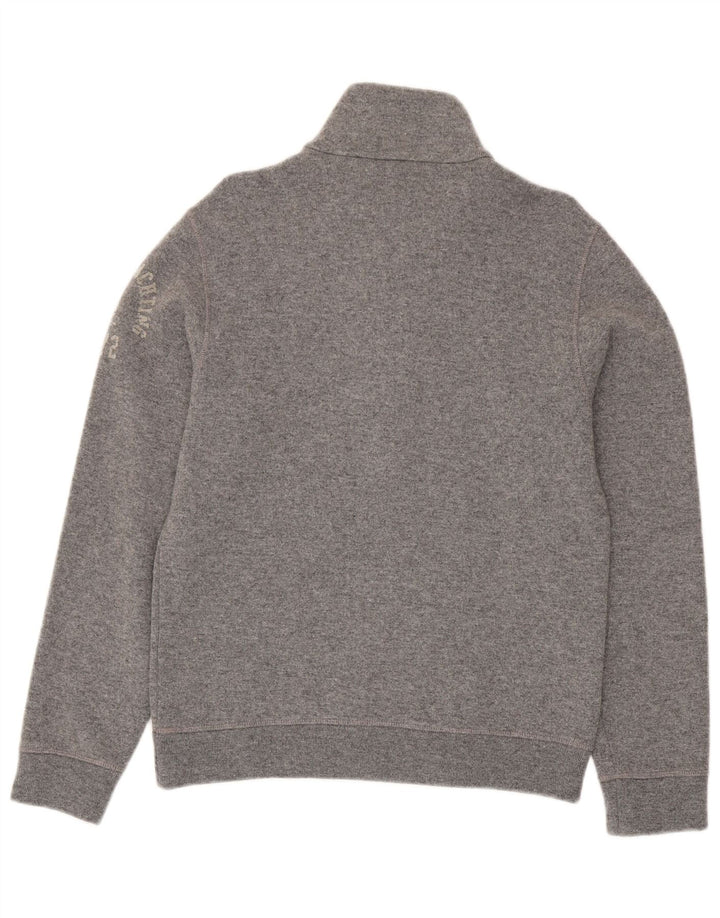 Marina Yachting Pull graphique à col boutonné pour homme Gris moyen moucheté