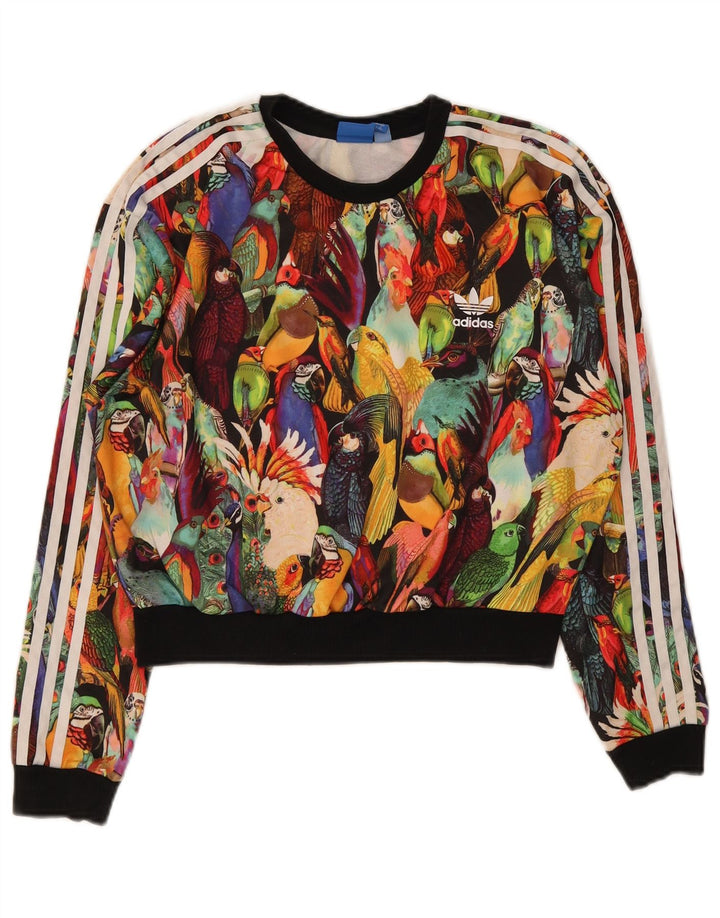 Adidas Sweat-shirt court pour femme UK 12 Medium Multicolore