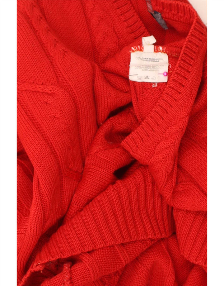 Il Granchio Pull Regular Fit Col V Homme Rouge Moyen Laine