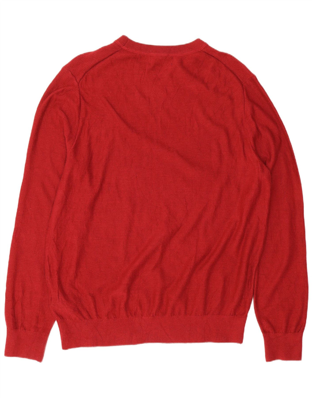 Nautica Pull col rond coupe classique pour homme en coton rouge moyen