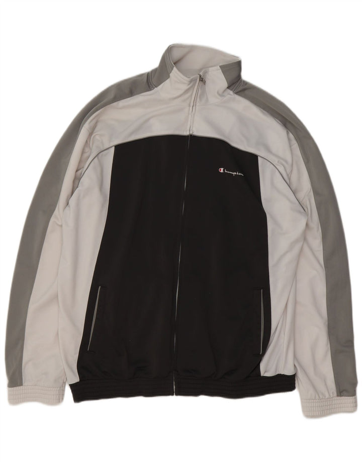 Champion Veste de survêtement pour homme 2XL Noir Colourblock Polyester