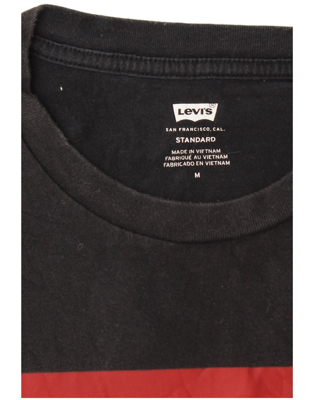 Levi's T-Shirt Standard Graphic Femme UK 14 Noir Moyen