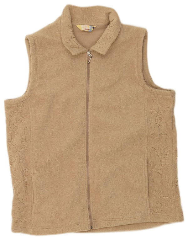 Alice Collins Gilet Polaire Femme UK 18 XL Beige Polyester