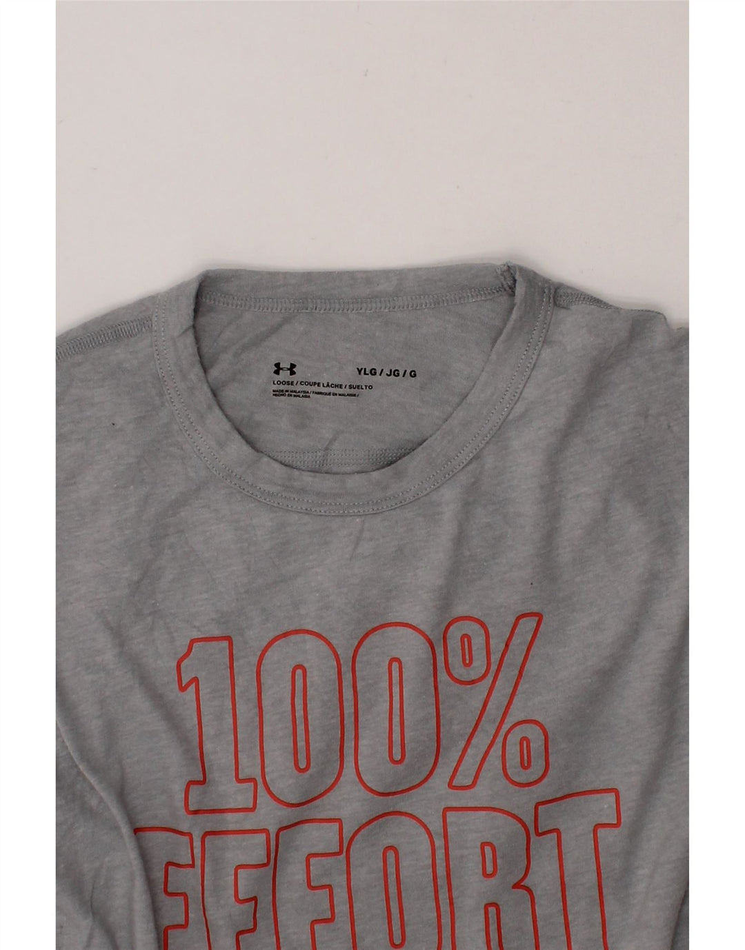 UNDER ARMOUR Boys Graphic Vest Top 11-12 Years Large Grey Cotton Vintage Under Armour and Second-Hand Under Armour from Messina Hembry 