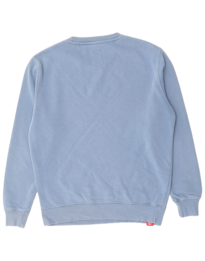 Alpha Industries Sweat-Shirt Graphique Homme Bleu Moyen Coton