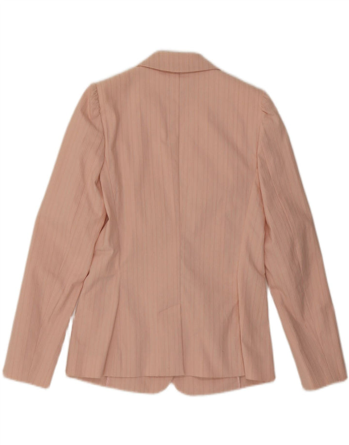 LUISA SPAGNOLI Veste Blazer 2 Boutons Femme IT 42 Rose Moyen Rayé