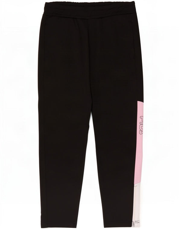 Fila Pantalon de survêtement graphique pour femme UK 8 Small Black Colourblock