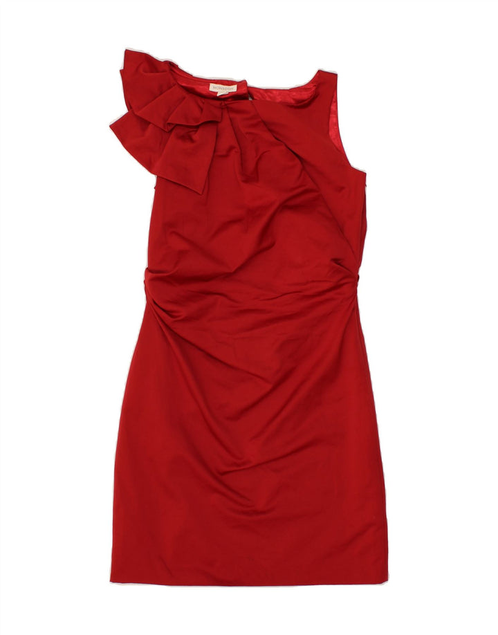 MONSOON Womens Sheath Dress UK 12 Medium Burgundy Polyester Vintage Monsoon and Second-Hand Monsoon from Messina Hembry 