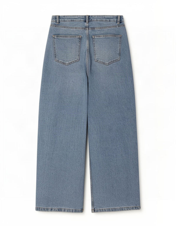 Marks & Spencer Jean large pour femme UK 12 Medium W30 L29 Bleu Coton