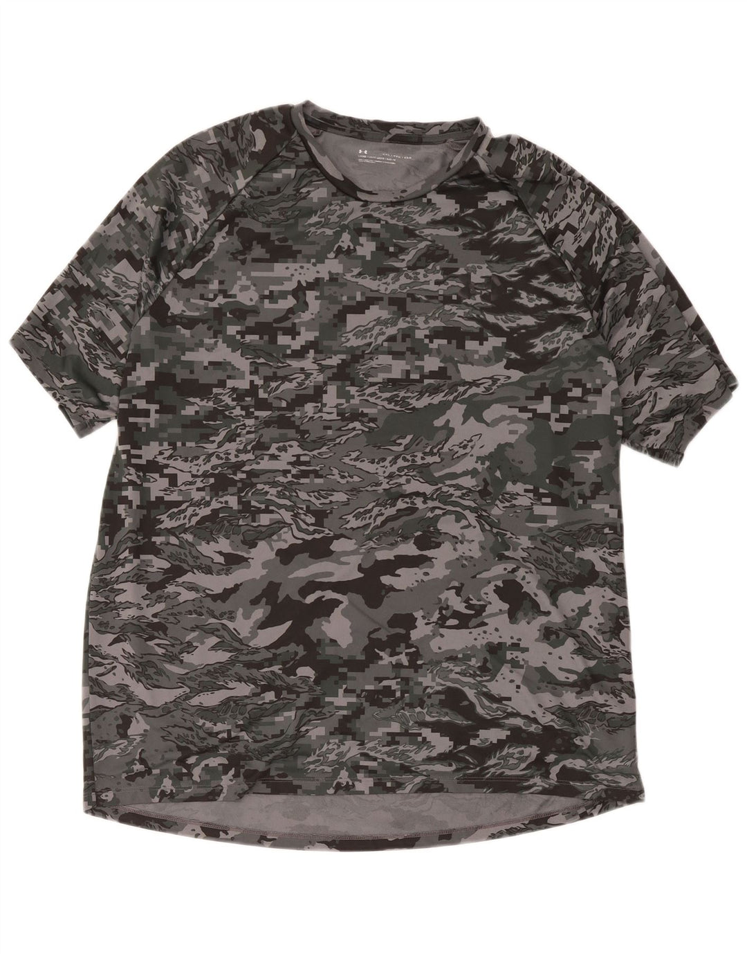 Under Armour T-Shirt Homme Top 2XL Gris Camouflage Polyester