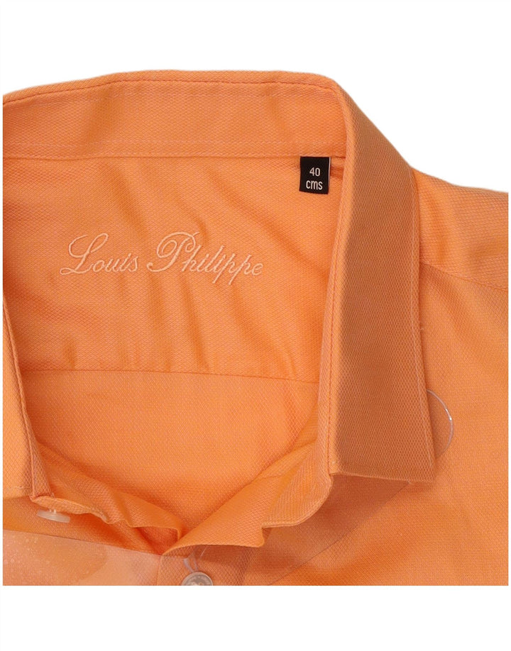 Louis Philippe Chemise Homme Taille 40 Coton Orange Moyen