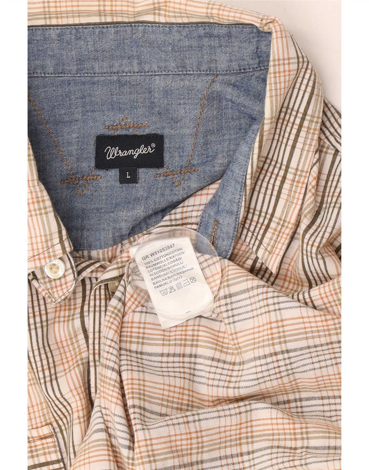 Wrangler Chemise à manches courtes pour homme en coton à carreaux multicolores