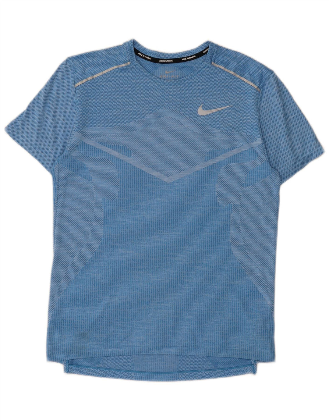 Nike Hommes Dri Fit T-Shirt Haut Petit Bleu Moucheté Polyester