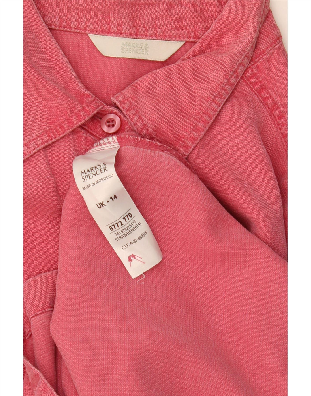 Marks & Spencer Chemise Femme UK 14 Large Rose Lyocell