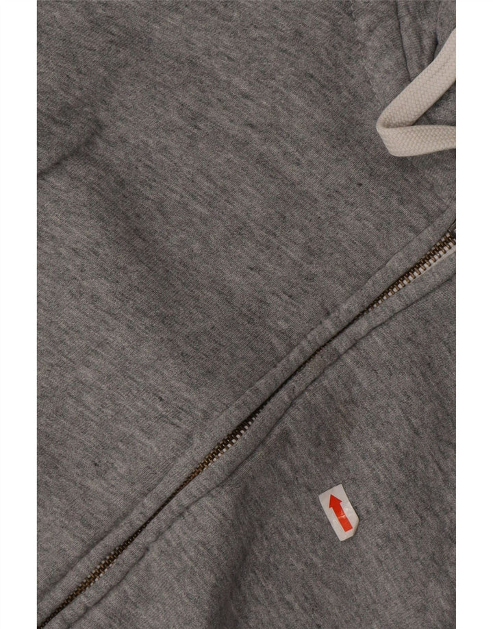Jack Wills Pull à capuche zippé pour homme en coton gris moyen