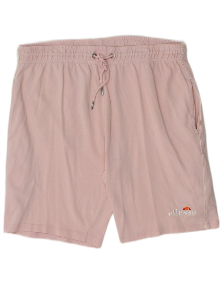 Ellesse Short de Sport Homme Rose Moyen Coton